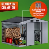thumbnail of GARDEBRUK® XXL Metall Gerätehaus 5m² mit Fundament anthrazit