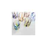 thumbnail of Bicchiere Tirache Zafferano in vetro borosilicato bicolore Acquamarina-verde box 6 pezzi