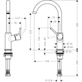 thumbnail of Hansgrohe TALIS 210 Einhandmischer Waschtisch PushOpen Ablaufgarnitur
