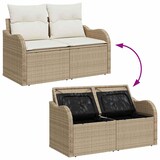 thumbnail of vidaXL Garten-Sofa-Set mit Kissen mit Speicher 14 pcs Beige und Creme