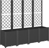 thumbnail of vidaXL Pflanzkübel mit Rankgitter Schwarz 160x40x140 cm PP