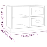 thumbnail of vidaXL TV-Schrank Grau Sonoma 73x35,5x47,5 cm Holzwerkstoff