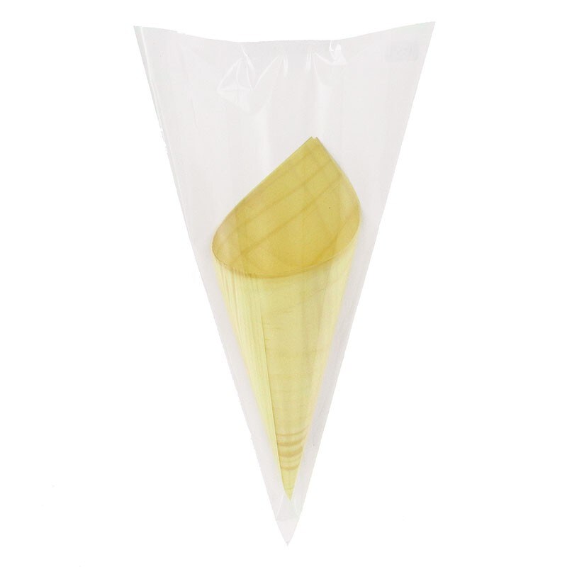 CREAPAK Cone bois et son sachet 7x9x12,5/18 cm - carton de 50