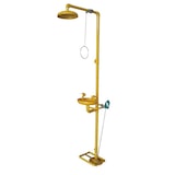 thumbnail of Ducha y lavaojos accionada mediante palanca o pedal marca jami. Ducha lavaojos. acero galvanizado.