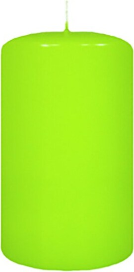 Flachkopf-Stumpenkerzen Lime Grün 200 x Ø 40 mm, 4 Stück