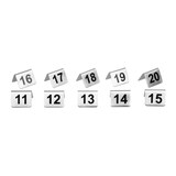 thumbnail of Lot de numéros de table en acier inoxydable Olympia 11-20 (Lot de 10)