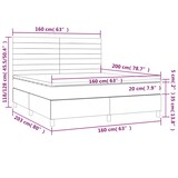 thumbnail of vidaXL Boxspringbett mit Matratze & LED Schwarz 160x200 cm Stoff