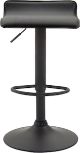 thumbnail of Décoshop26 - Set aus 2 minimalistischen Barhockern mit verstellbarer Höhe und Fußstütze in schwarzem Kunstleder und schwarzem 10_0006405