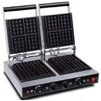 Maquina de gofres waffles profesional gofrera doble para 8 gofres
