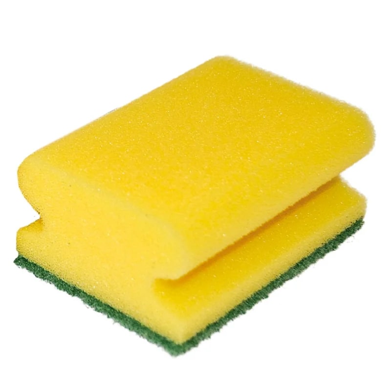 24x10 Reinigungsschwamm Classic Gelb 7x9,5x4,5 cm mit Griffmulde Schwamm Putzschwamm