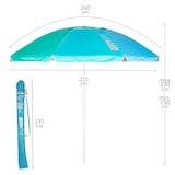 thumbnail of Aktive Sombrilla playa antiviento 8 varillas 240 cm multicolor