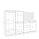 thumbnail of Scarpiera, Mobile Salvaspazio, 227x35x145cm, Camera da letto, Armadio Aperto, Cassettiera, Pannelli Decorativi, Rovere _ 458_31