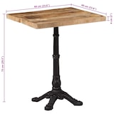thumbnail of vidaXL Bistrotisch 60x60x77 cm Raues Mangoholz