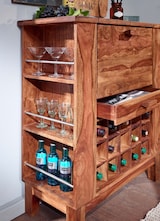 thumbnail of Hausbar Sheesham Massivholz  Weinschrank für Flaschen : Farbe - Sheesham
