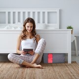 thumbnail of Relaxdays Aufbewahrungstasche, mit Reißverschluss, Bettzeug und Kleidung, Unterbettkommode, HBT: 30 x 60 x 45 cm, grau