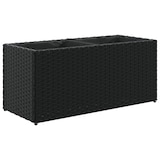 thumbnail of vidaXL Pflanzkübel mit 2 Töpfen 2 Stk. Schwarz 72x30x32 cm Poly Rattan
