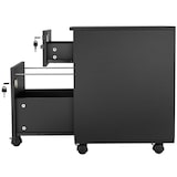 thumbnail of tectake Cómoda com rodas VAGUR, 2 gavetas com fechadura  Preto