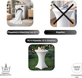 thumbnail of Stehtischhusse für Bistrotisch mit 4 verstärkten Fußlaschen elastisch Stretch OEKO-TEX zertifiziert  Ø 60-65x110-120 cm Anthrazit (5 Stück)
