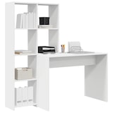 thumbnail of vidaXL Schreibtisch mit Regal Weiß 138,5 x 55 x 143 cm Holzwerkstoff