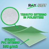 thumbnail of RAY BOT Gazebo pieghevole 3x3 verde professionale senza laterali PVC 350g