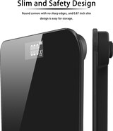thumbnail of Intirilife Körperwaage Badezimmerwaage in Schwarz mit 26 x 26 cm Grundfläche und digitaler Anzeige - Akkuwaage mit USB-Anschluss