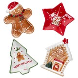 thumbnail of 4tlg Keksteller Set Patisserie Weihnachten Tanne Stern Lebkuchenmann Haus Snack