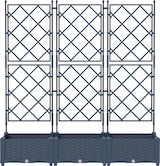 thumbnail of vidaXL Gartenpflanzer mit Gitter 3 pcs Grau 120 x 40 x 125,5 cm PP