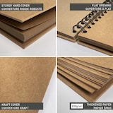 thumbnail of Clairefontaine 3x Album DIY zum Personalisieren, 40 Blatt Kraftpapier 200g im Format 32x24 cm, Umschlag aus Kraftkarton - Kartonbraun 95430C