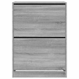 thumbnail of Helloshop26 - Schuhschrank Schuhaufbewahrung Möbel für Eingangsbereich/Flur/Wohnzimmer 2 Klappschubladen Sonomagrau 02_0021347