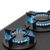 thumbnail of Firetale Gaskochfeld 2-flammig Aluminium-Brenner Erdgas/Propangas inkl. Schlauch und Druckminderer Schwarz