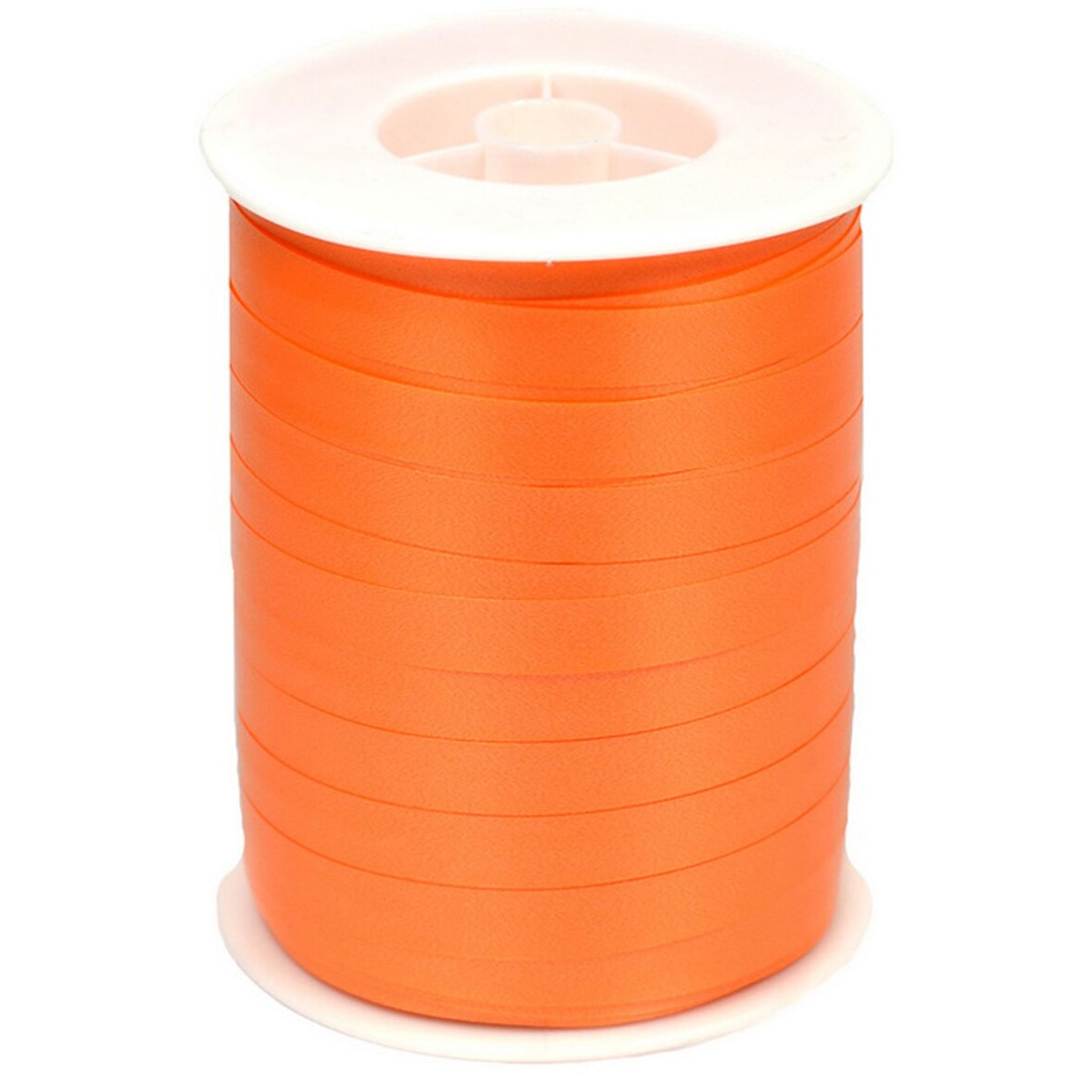 250m Geschenkband Ringelband 10mm - wasserfestes Kunststoff Dekoband Schleifenband Polyband Luftballonband zum Basteln Schleifen Luftballons Orange