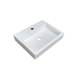 thumbnail of Vasque rectangulaire à poser en céramique blanche 48 x 38 cm PADI