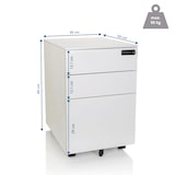 thumbnail of Rollcontainer COLOR OS I Metall weiß mit Zahlenschloss hjh OFFICE