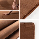 thumbnail of Teppich Kurzflor Uni Modern Waschbar Esszimmer Flur OEKO-TEX Läufer Braun 80x250 cm Fußbodenheizung geeignet – LECH von Kadima Design