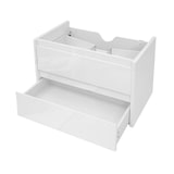 thumbnail of Waschbeckenunterschrank HWC-B19, Waschtischunterschrank Waschtisch Badezimmer, hochglanz Soft-Close 50x60cm ~ weiß