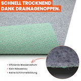 thumbnail of Rasenteppich 200 x 400 cm Grau mit Noppen Kunstrasen Teppich Balkon Terrasse Outdoor