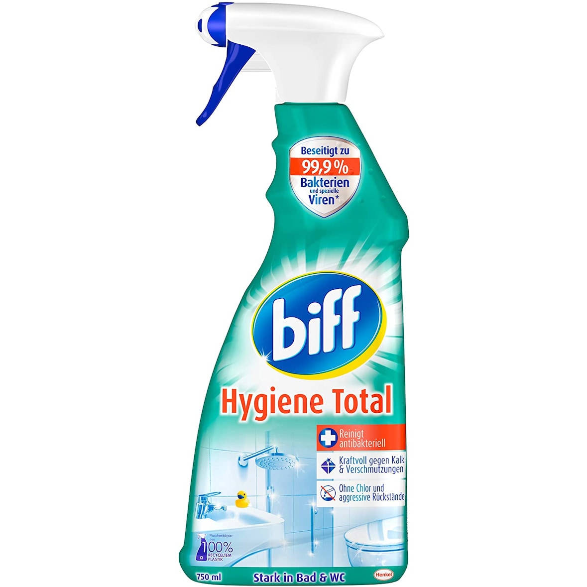 Biff Hygiene Total Badreiniger Reiniger Sauberkeit 750 ml Sprühflasche