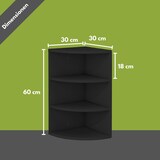 thumbnail of Coemo Eckregal Corner 60 Schwarz Bücherregal Holz Standregal Eckregal