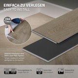 thumbnail of ML-Design PVC Bodenbelag Click Vinyl 1,56 m² 20 Dielen 61x12,8x0,42 cm Fischgrät Eiche Dunkel Braun Holzoptik Wasserfest