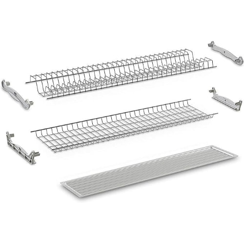 Compagnucci Store Kit scolapiatti plastificato grigio per mobile da 45 cm