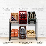 thumbnail of KARAT Flaschenkastenständer Kenji - Robustes Lagerregal für Büro, Küche, Garage oder Flur - Schwarz - 70 x 32 x 79 cm