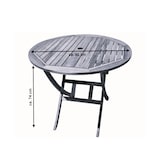 thumbnail of Gartentisch Akazie 90 cm rund Klapptisch JUSTIN