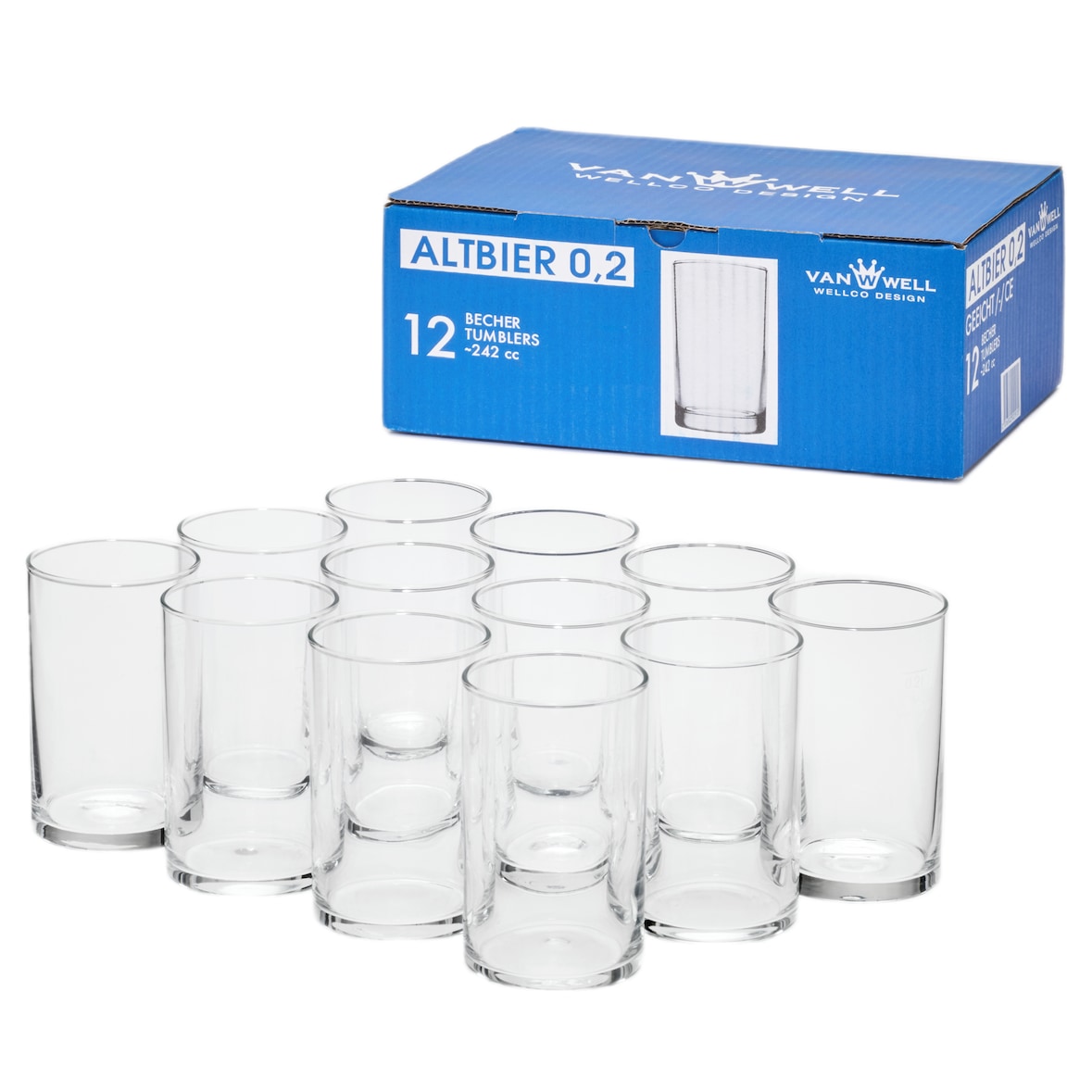 van Well Alt bierpul 0,2 L 12 stuks