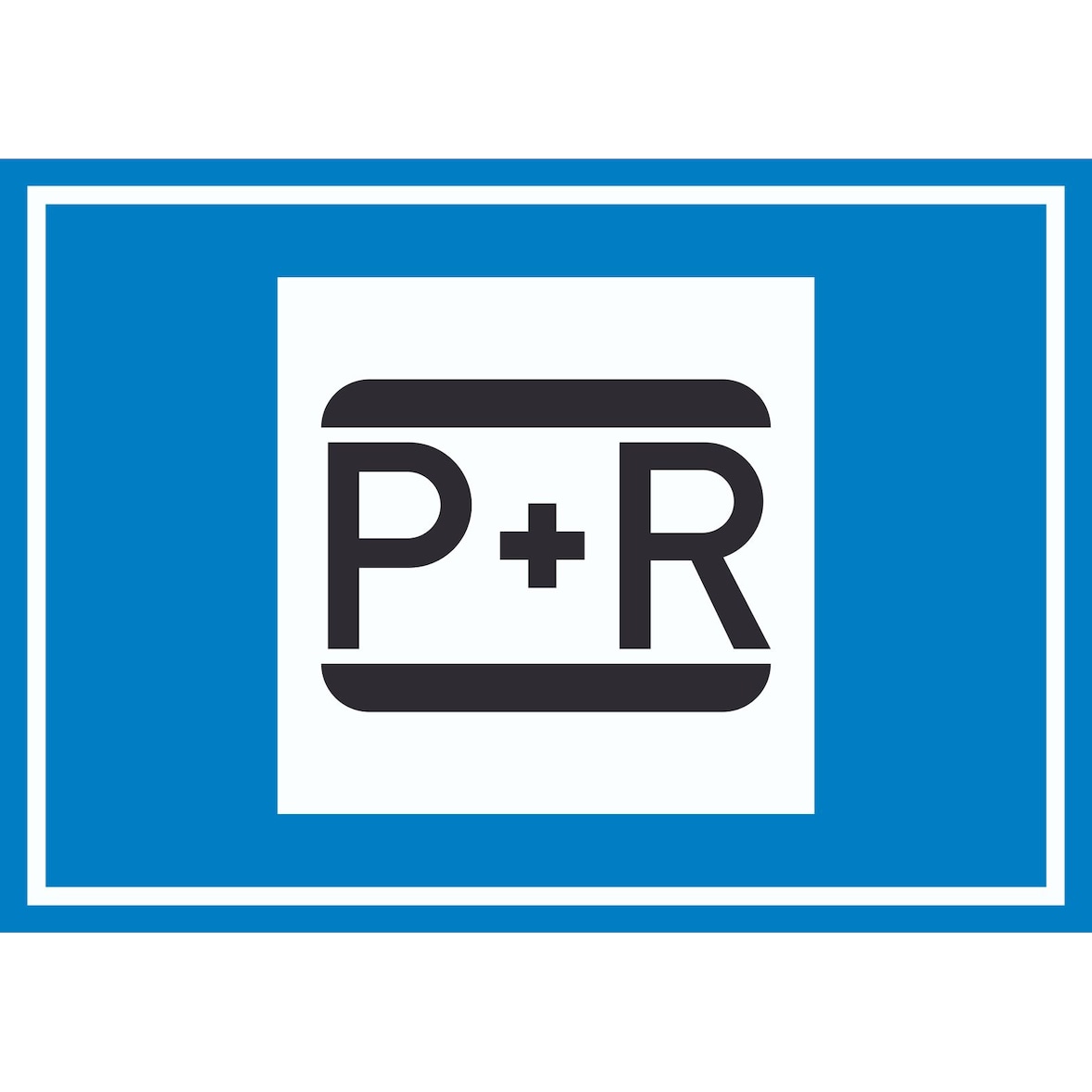 Parken und Reisen Symbol Schild A1 Rückseite selbstklebend