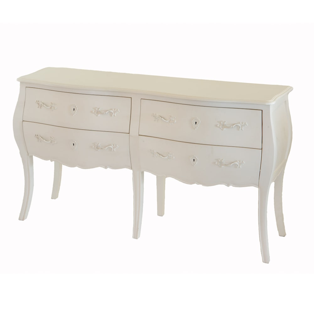 Commode double Murano blanche -  Autre forme Bois Amadeus 40.00x140.00 cm