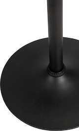 thumbnail of DELUKE® 2in1 Stehtisch Höhenverstellbar Ø 60cm CHERI 106cm Hoch, Metall Gestell Bistrotisch Gastro Bartisch Rund Outdoor Bistrotisch Schwarz-Schwarz