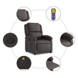 thumbnail of vidaXL Massagesessel Relaxsessel Dunkelbraun Echtleder