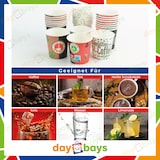 thumbnail of DayBays 50 Stk. Kaffeebecher 4oz/120ml Ø6cm " Coffee To Go Becher " Pappe mit PE-beschichtet