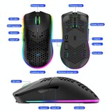 thumbnail of Souris Gaming Sans Fil RGB Légère Avec Batterie Longue Durée Bleu YONIS