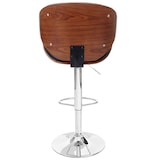 thumbnail of Barhocker Foxrock, Barstuhl, Holz Bugholz Retro-Design ~ Walnuss-Optik, Kunstleder schwarz